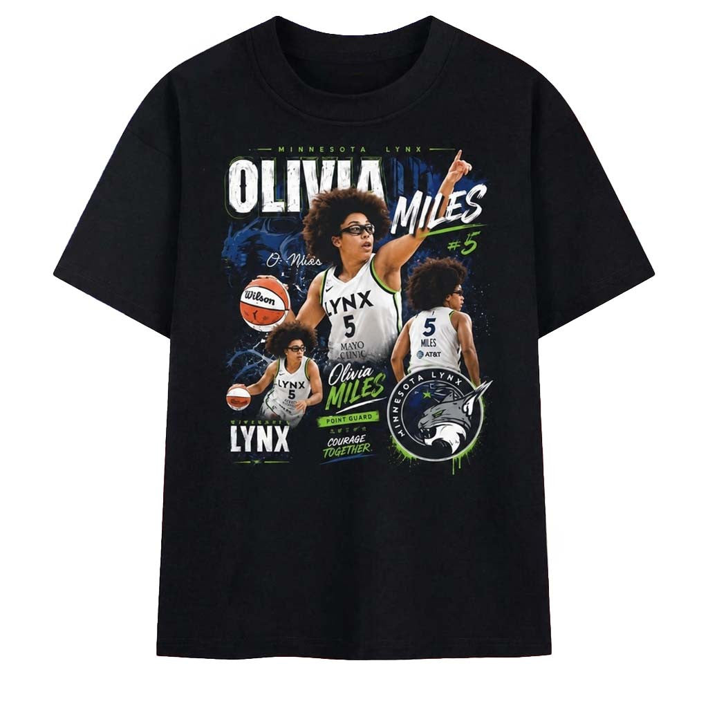 Olivia Miles #5 Minnesota Lynx Point Guard WNBA Graphic 2026 T-Shirt MN Lynx Merch Gift For Fan - Merchluma