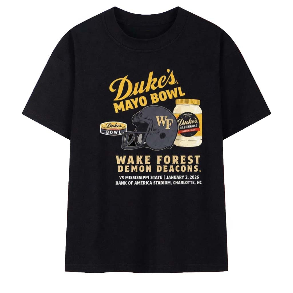 Original Wake Forest Demon Deacons 2026 Duke's Mayo Bowl T-Shirt Gift For Football Fans - Merchluma