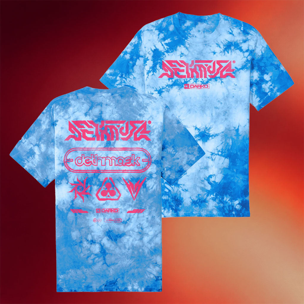 Darko US Merch DM3 Blue Tie Dye T-Shirt Music Related Gifts For Guys - Merchluma