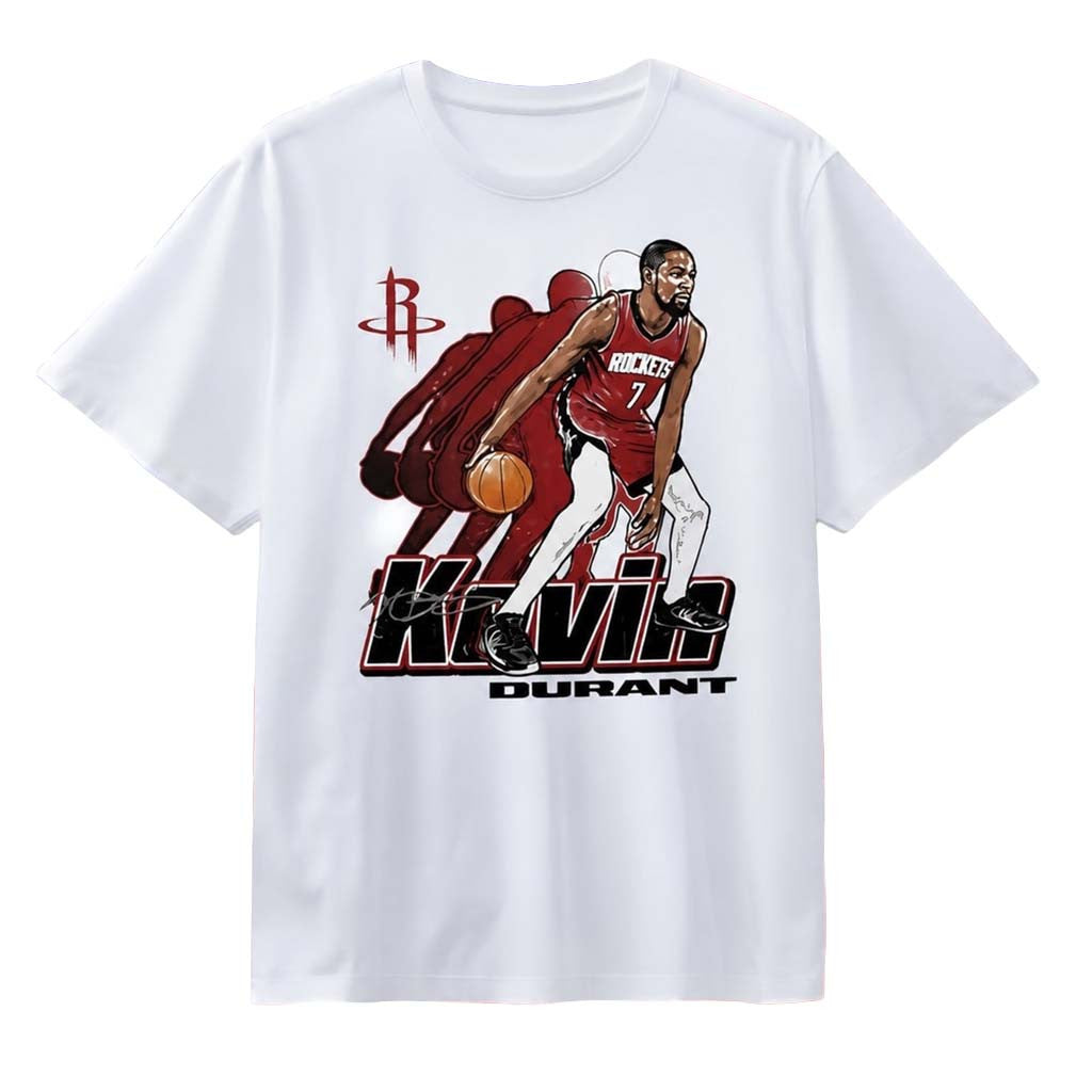 Kevin Durant Houston Rockets Signature 7 Retro Vibe Graphic T-Shirt Gift For Basketball Fans - Merchluma