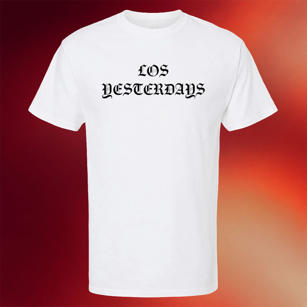 Los Yesterdays Merch 2026 Old English T-Shirt White Los Yesterdays Shirt Gift For Band Fans - Merchluma