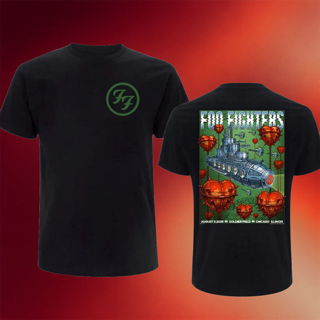 Foo Fighters Chicago Il Shirt August 8 2026 Take Cover Tour Tee Foo Fighters Merch Fan Gifts - Merchluma