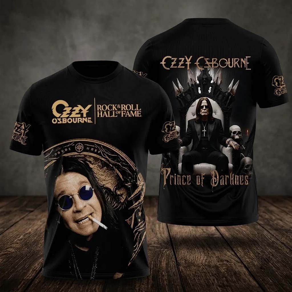 Ozzy Osbourne Rock And Roll Hall Of Fame Black Shirt Ozzy Osbourne Merch Music Fan Gifts Ideas - Merchluma