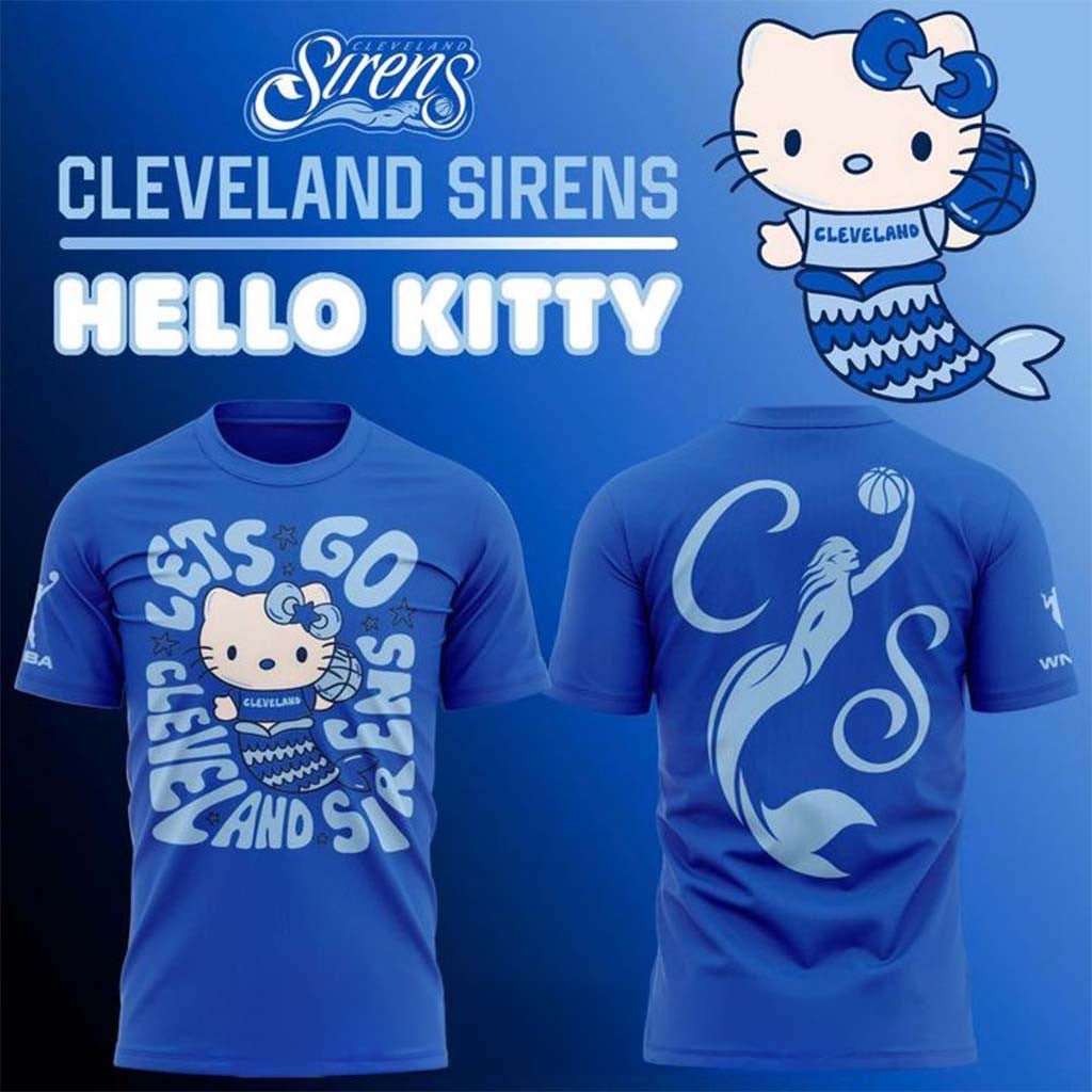 Cleveland Sirens Hello Kitty Mermaid Performance 2026 T-Shirt Cleveland Sirens Merch Fan Gifts - Merchluma