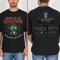 Faith Is My Anchor Cross In Bayou T-Shirt I Walk With Grace Shirt Christian Gift For Him - Merchluma