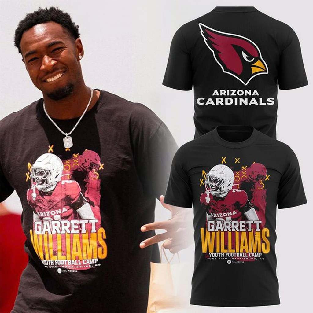 Garrett Williams Arizona Cardinals Youth Football Camp T-Shirt Garrett Williams Merch Fan Gifts - Merchluma