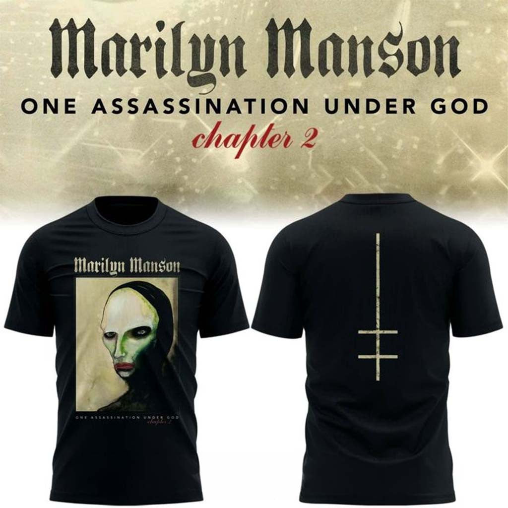 Marilyn Manson One Assassination Under God Chapter 2 Special Shirt Marilyn Manson Merch Black - Merchluma