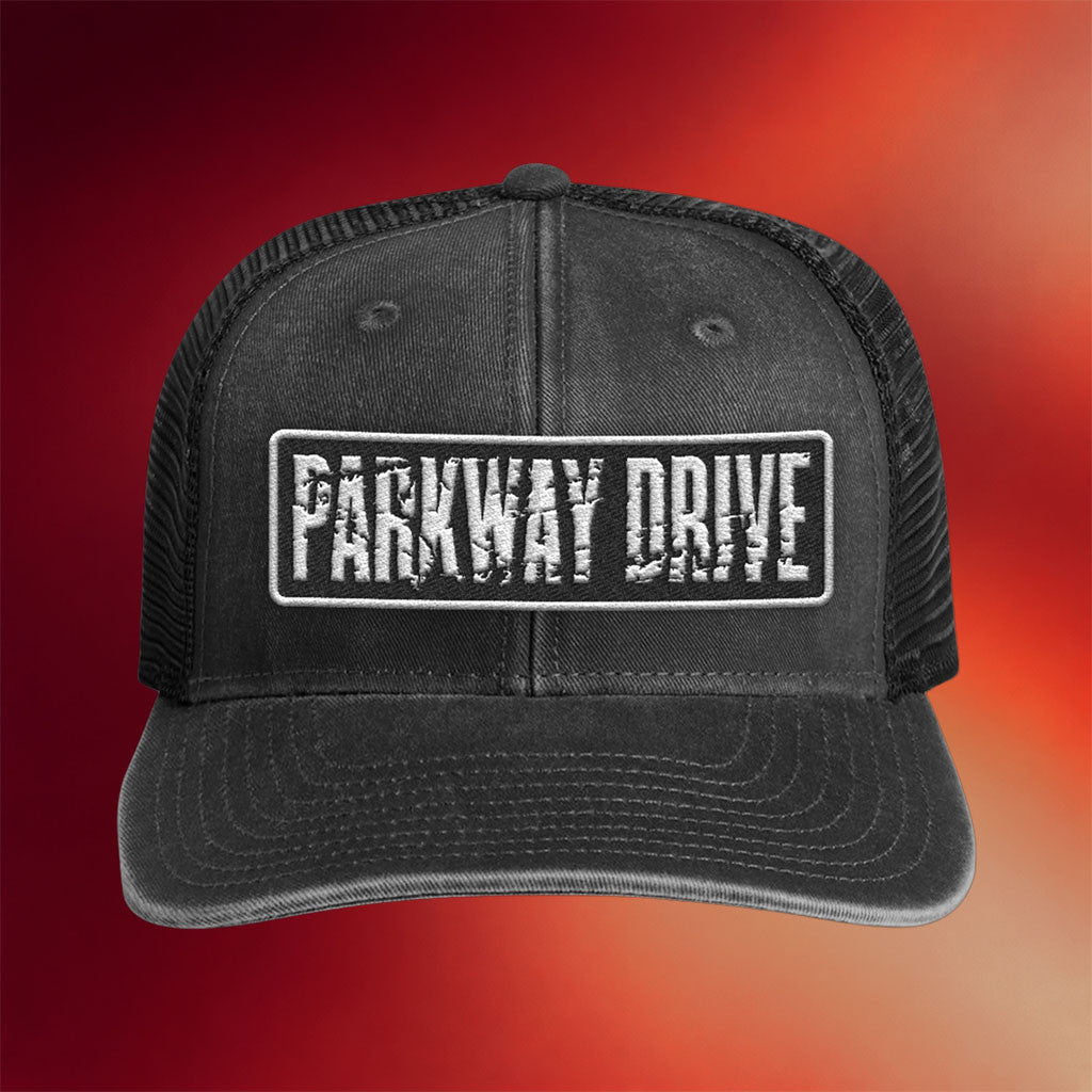Parkway Drive Rock Merch 2026 KWAS Logo Trucker Hat Gift Ideas For Band Fans - Merchluma