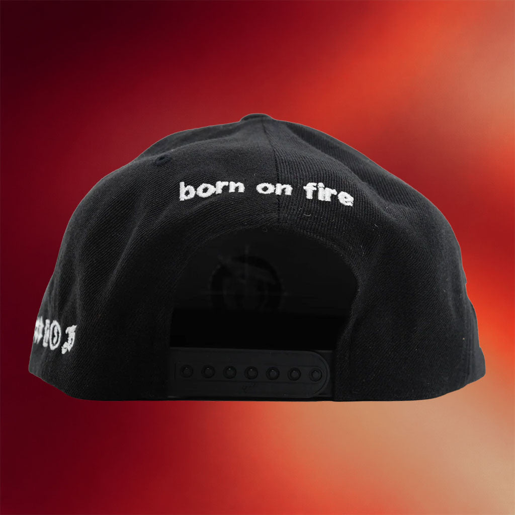 Born On Fire Merch 2026 Blessd X Born On Fire Snapback Hat Embroidered Gift For Fans - Merchluma