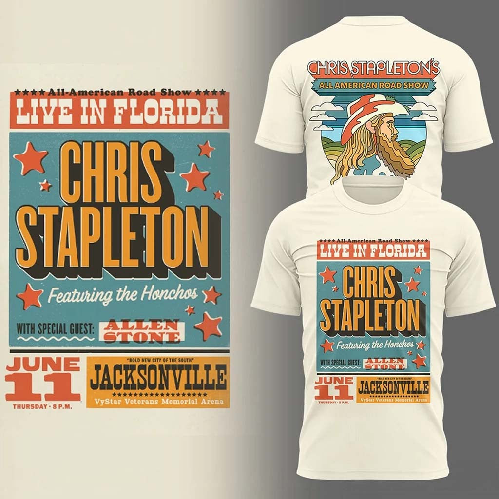 Chris Stapleton Merch All American Road Show T-Shirt Presents For Music Lovers - Merchluma