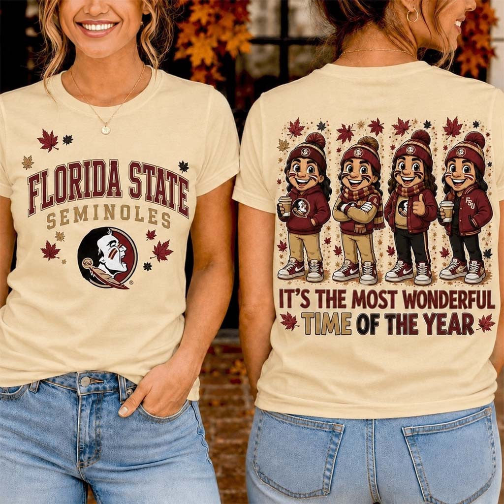 Florida State Seminoles Merch 2026 Autumn Festive Cheer T-Shirt Game Day Apparel Gift For Fans - Merchluma