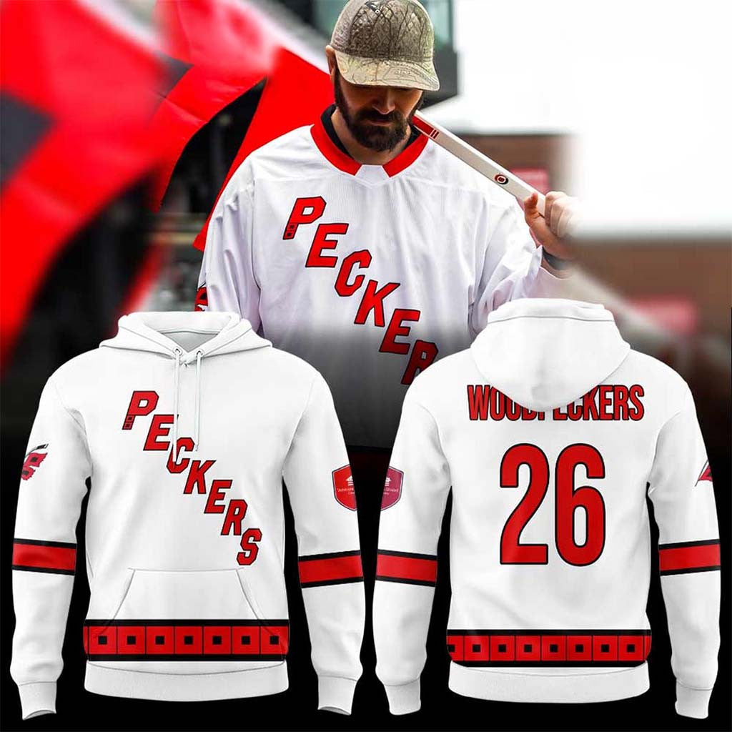 Carolina Hurricanes X Woodpeckers Celebrate Canes Stanley Cup Hoodie Carolina Hurricanes Merch - Merchluma