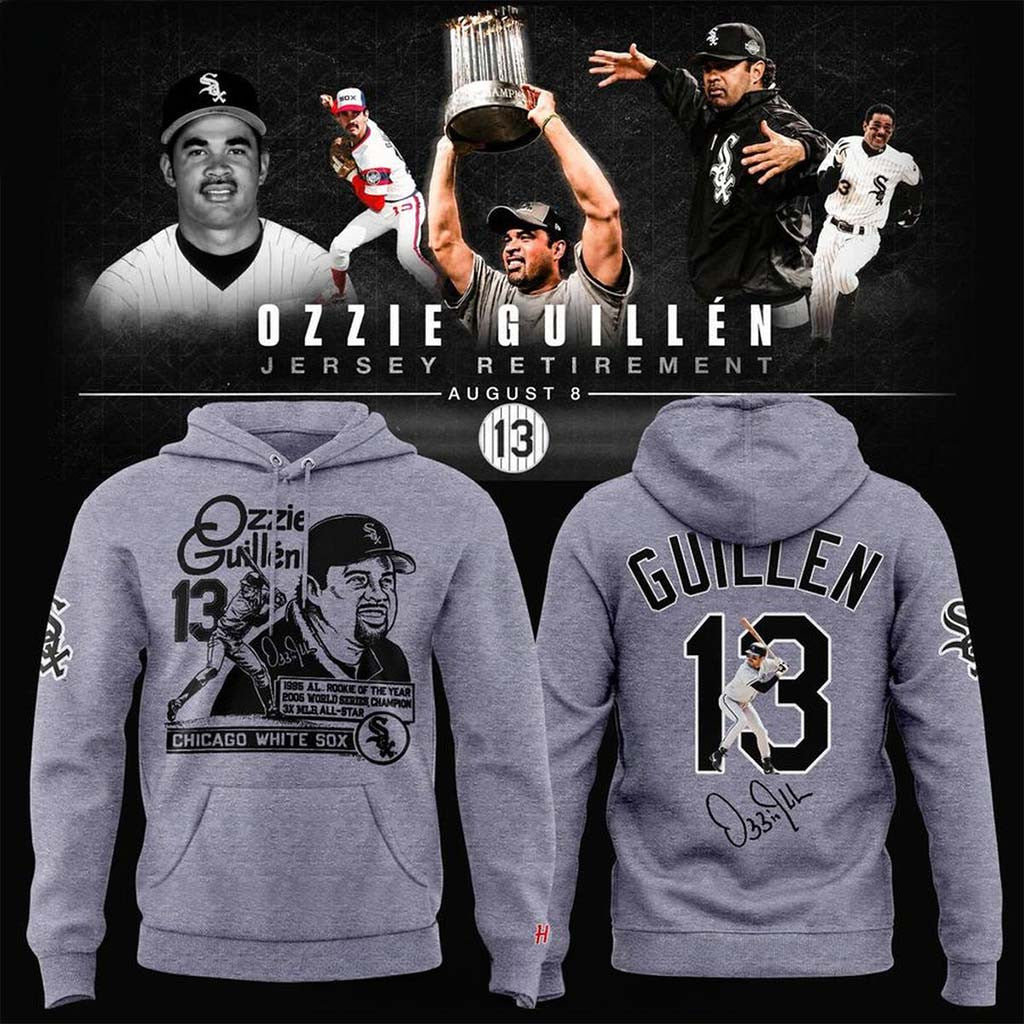 Chicago White Sox Ozzie Guillen 2026 Jersey Retirement No 13 Hoodie Gifts For Baseball Fans - Merchluma