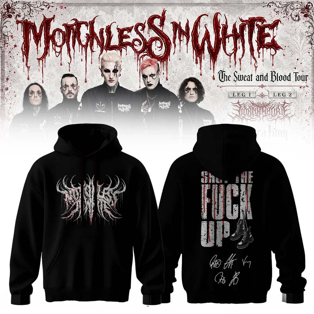Motionless In White The Sweat And Blood Tour 2026 Signature Hoodie Motionless In White Merch - Merchluma