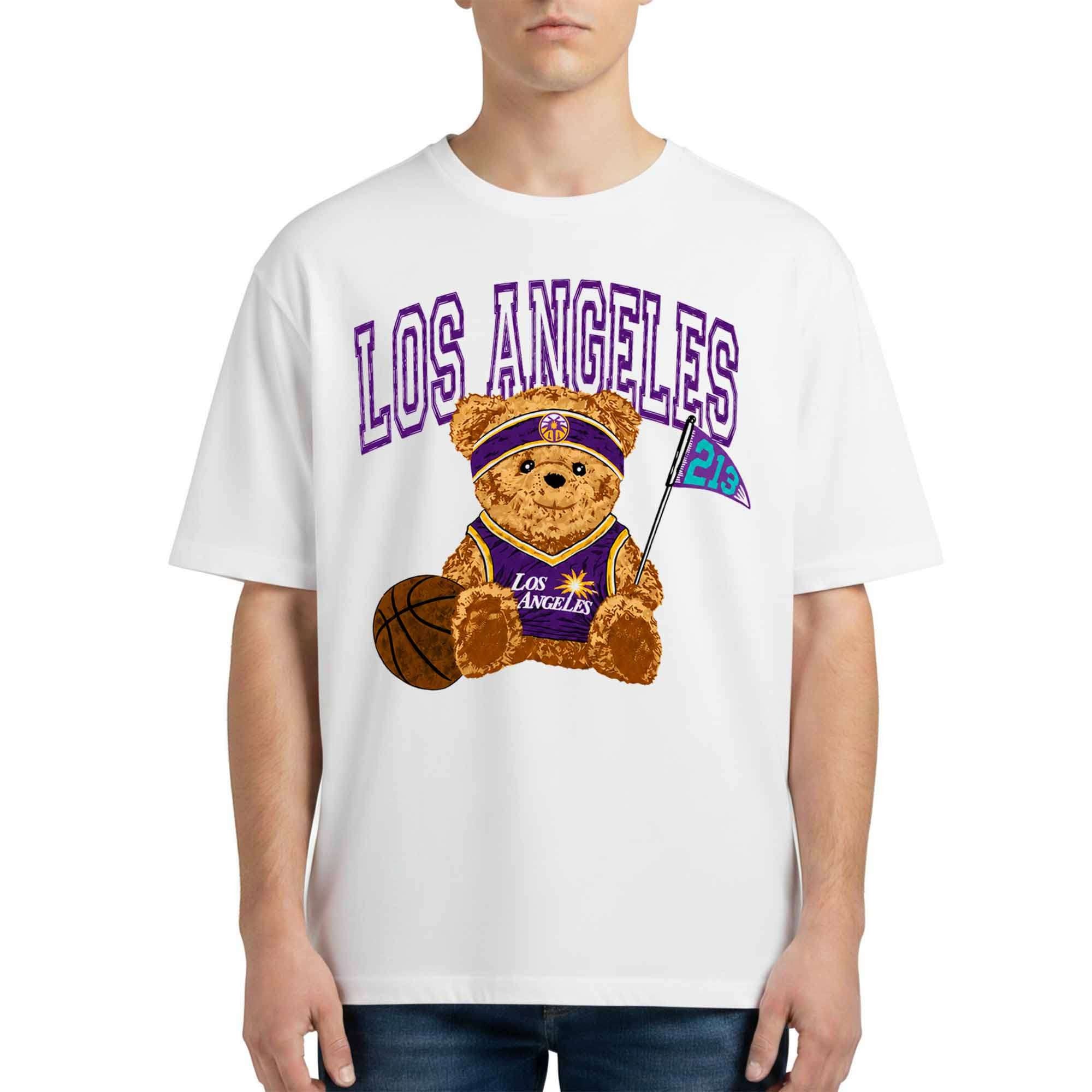 2026 LA Sparks Teddy Bear Shirt Los Angeles Sparks Merch Gifts For Basketball Fan - Merchluma