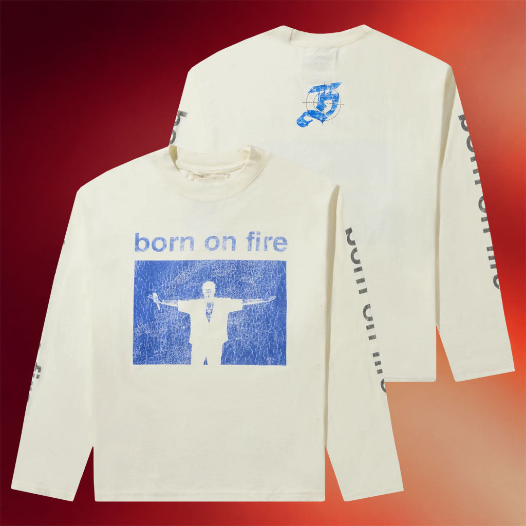 Born On Fire Merch 2026 Blessd X Born On Fire Long Sleeve Shirt Present For Hip Hop Fans - Merchluma