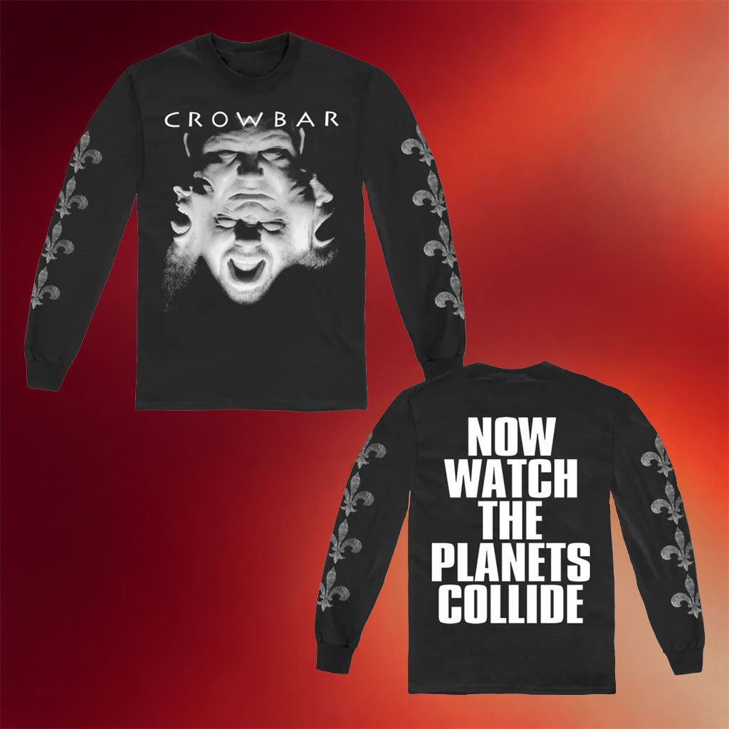 Crowbar Merch 2026 Planets Collide Long Sleeve Shirt Music Related Gifts For Guys - Merchluma