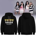 Bape X Aespa Baby Milo Lemonade Black Hoodie Aespa Merch 2026 KPop Gear Gift For Fans - Merchluma