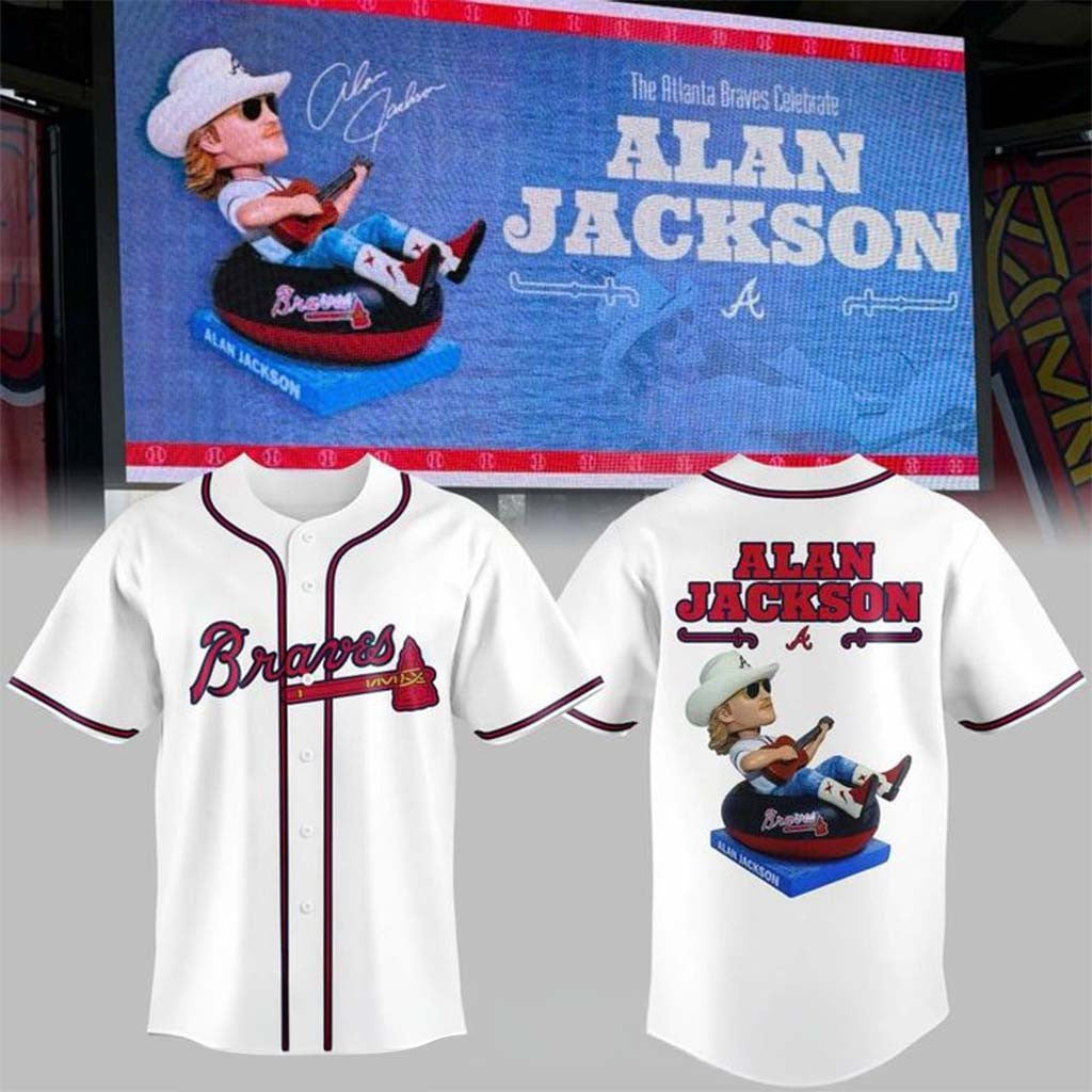 Alan Jackson X Atlanta Braves 2026 Baseball Jersey Alan Jackson Tour Merch Gifts For Music Fans - Merchluma