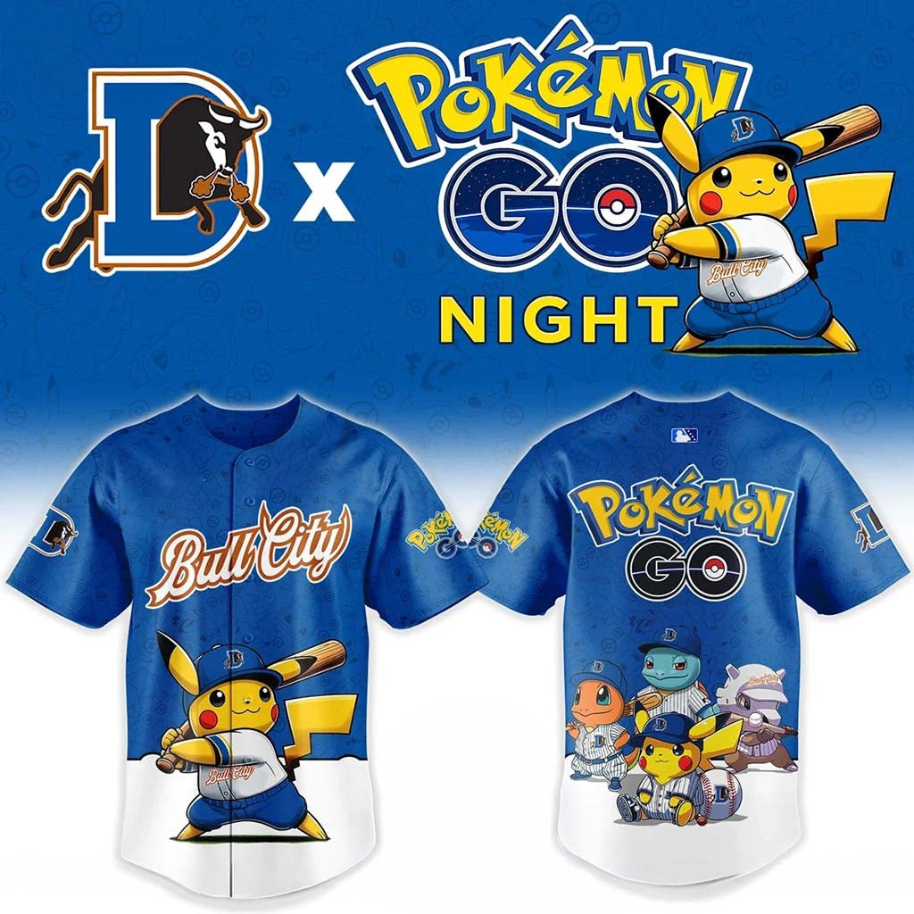 Durham Bulls Pokemon Go Night Jersey Durham Bulls Merch Present For Baseball Lovers - Merchluma