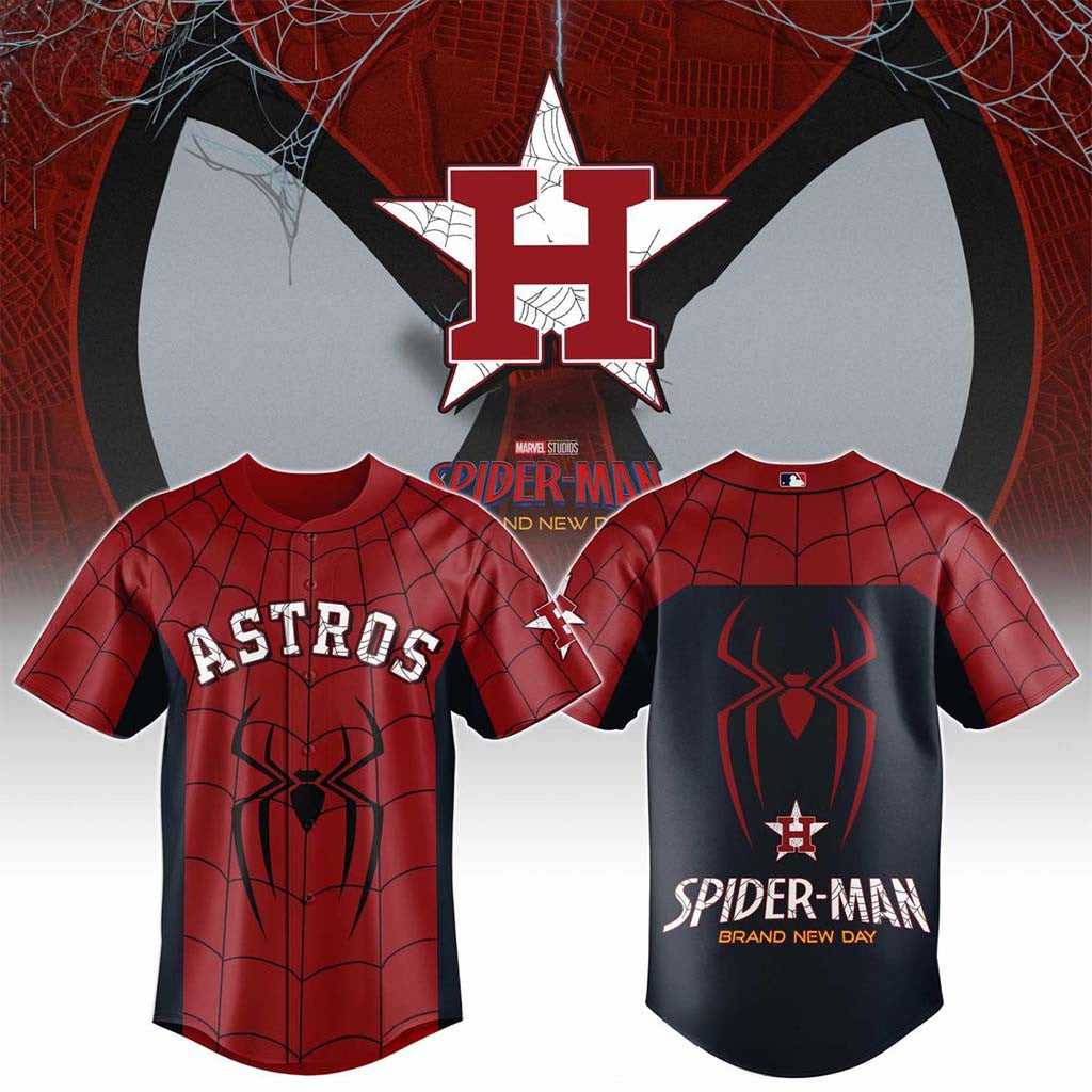 Houston Astros X Spider-Man Brand New Day 2026 Theme Game Jersey Houston Astros Merch Fan Gifts - Merchluma
