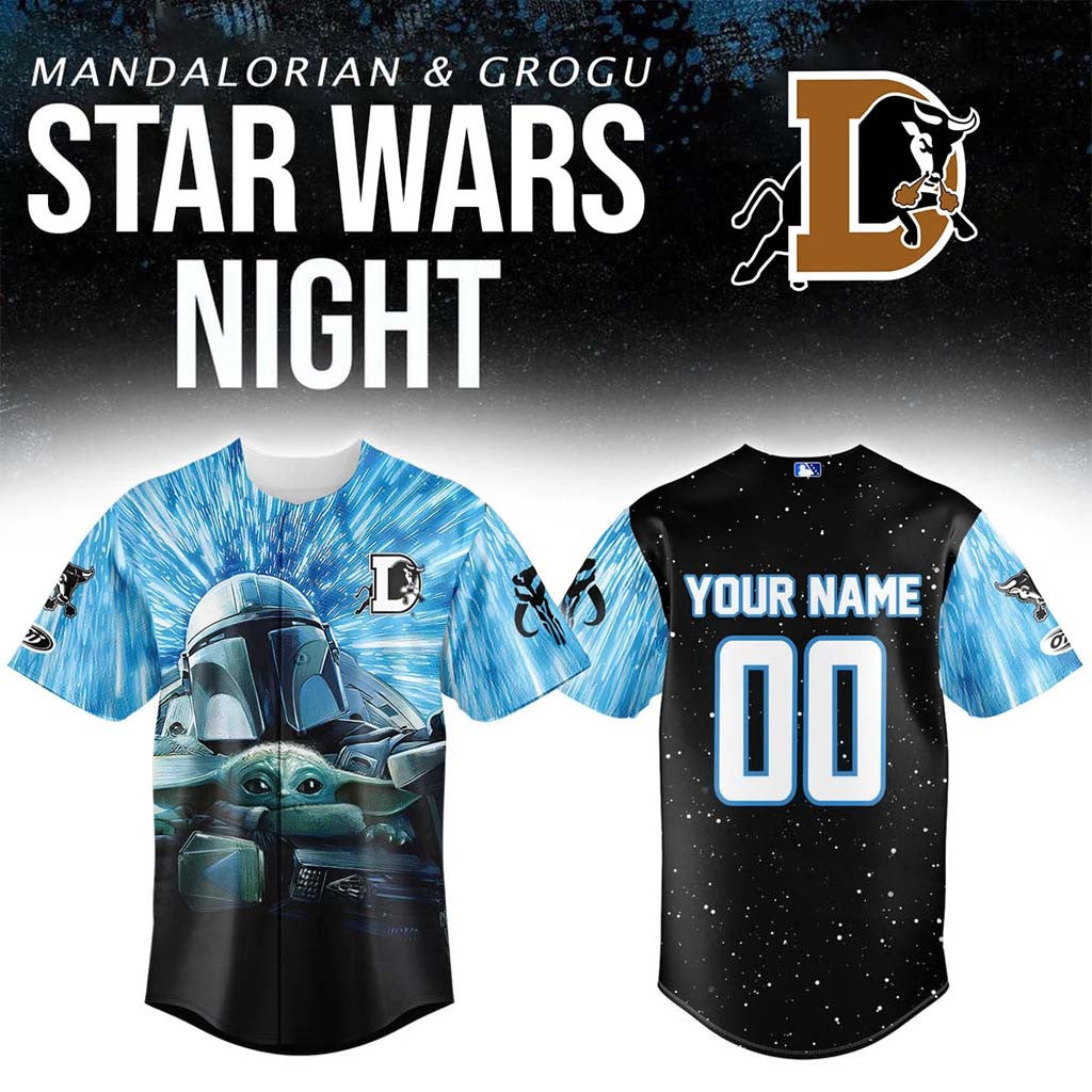Personalized Durham Bulls Mandalorian Star Wars Jersey Durham Bulls Merch Gift For Fans - Merchluma