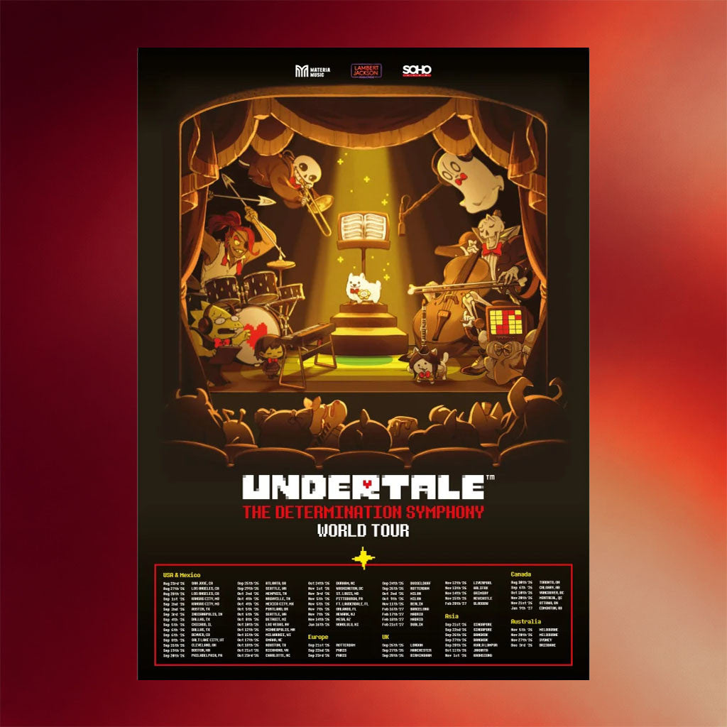 Undertale Symphony Merch 2026 UNDERTALE KV Poster Video Game Music Concert Merch Home Decor - Merchluma