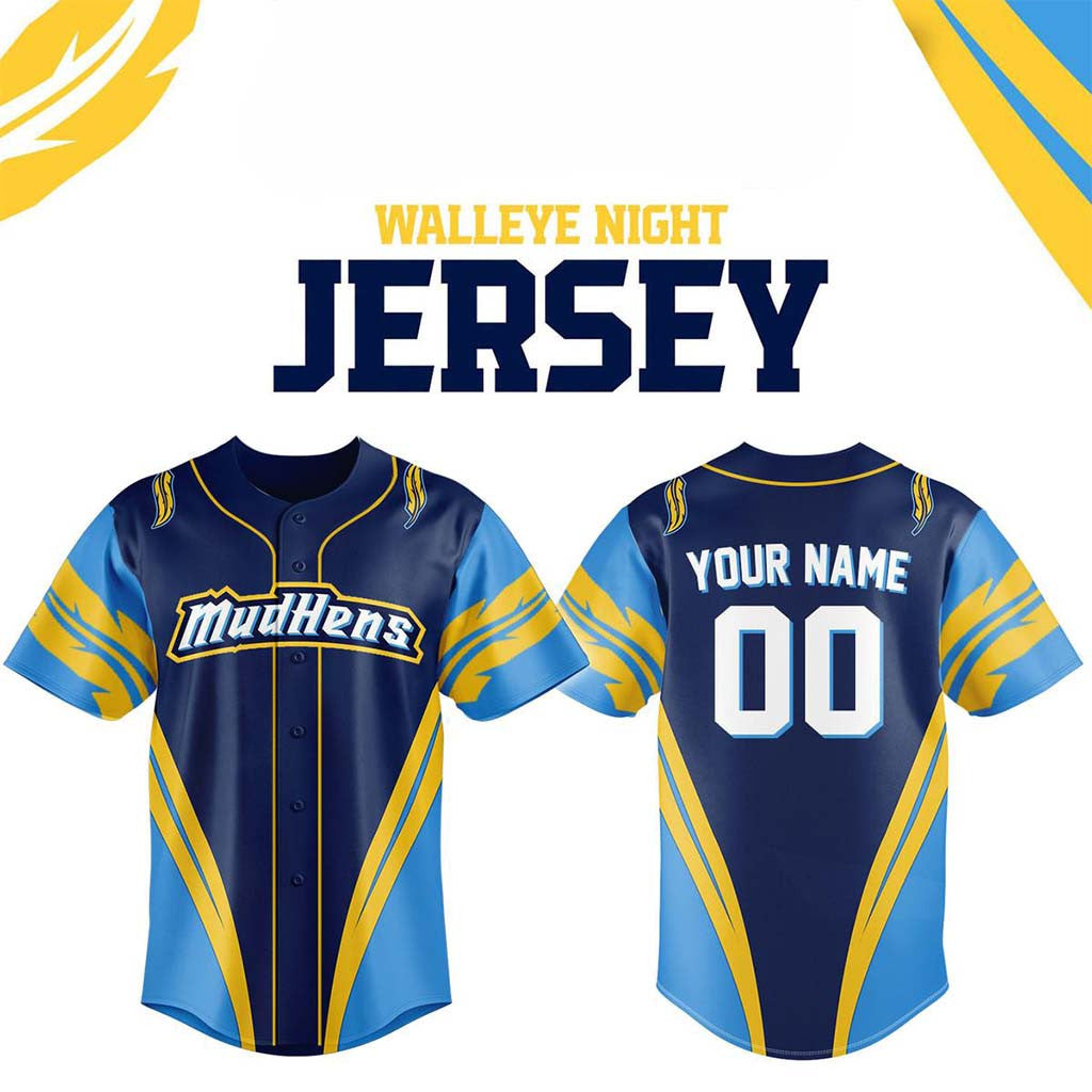 Personalized Toledo Mud Hens Walleye Night Jersey 2026 Mud Hens Merch Gift For Baseball Fans - Merchluma