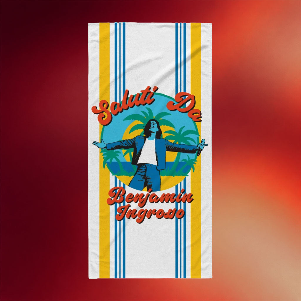Benjamin Ingrosso Merch 2026 Saluti Beach Towel Summer Gifts For Music Lovers - Merchluma