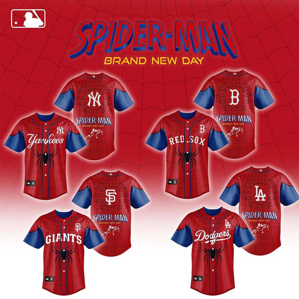 All Baseball Team X Spider-Man Brand New Day 2026 Jersey Superhero Lover Outfits Game Day Gifts - Merchluma