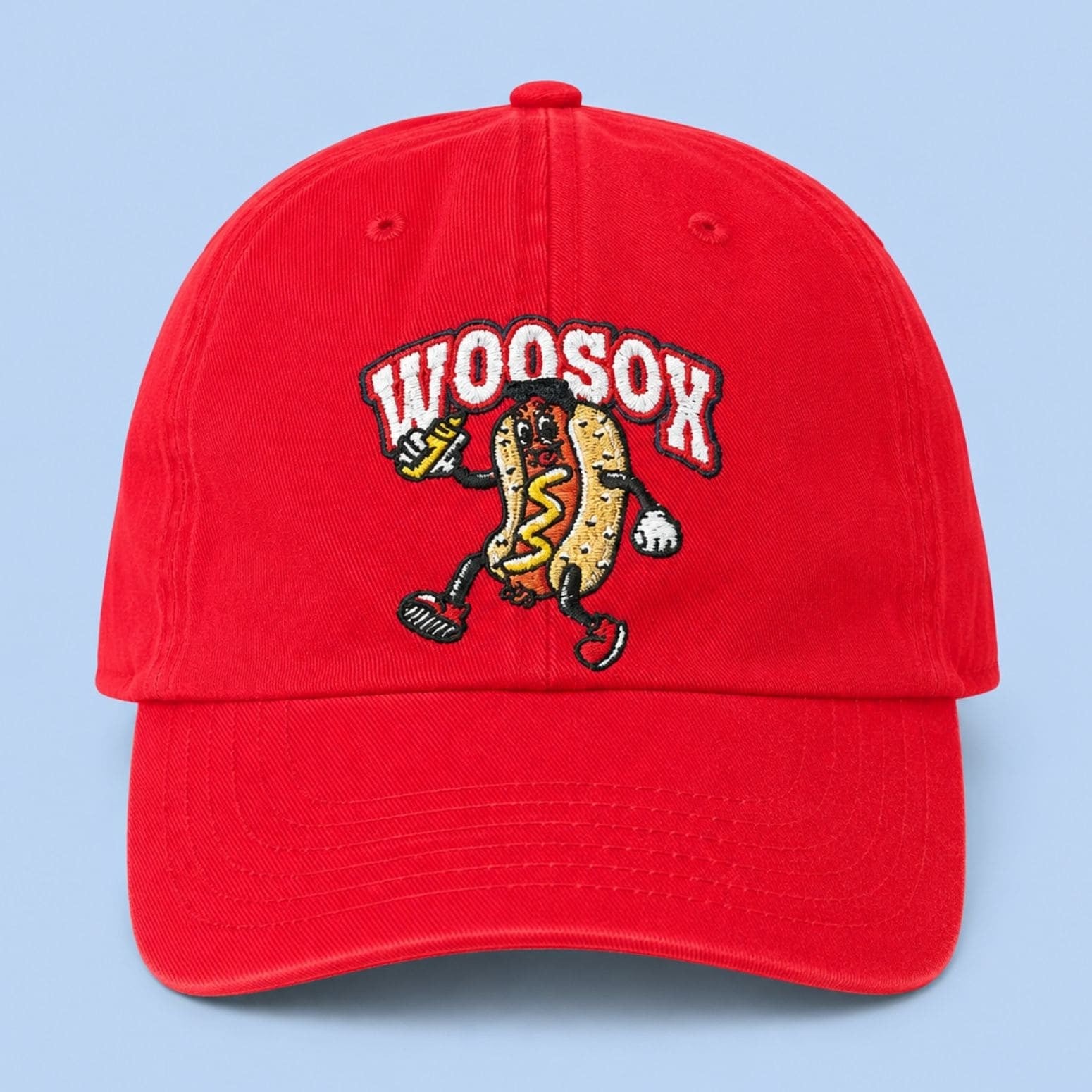 2026 WooSox Hot Dog Hat Embroidered Worcester Red Sox Merch Baseball Lover Gift Ideas - Merchluma