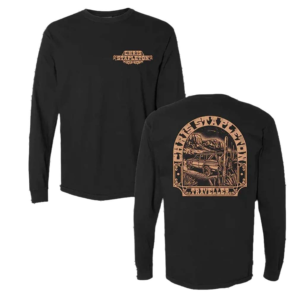 Chris Stapleton Merch Car All American Road Show Long T-Shirt Music Related Gifts For Guys - Merchluma