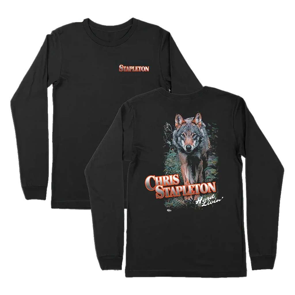 Chris Stapleton Merch Wolf All American Road Show Long T-Shirt Gifts For People Who Like Music - Merchluma