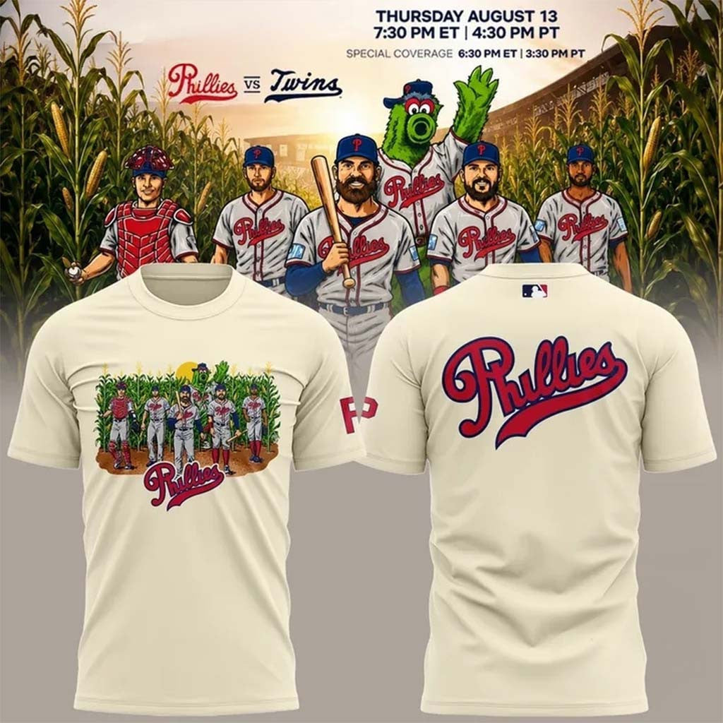 Philadelphia Phillies At Field Of Dreams T-Shirt Philadelphia Phillies Merch Baseball Fan Gifts - Merchluma