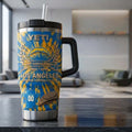 Los Angeles Chargers 66th Anniversary Tie-Dye YETI Tumbler LA Chargers Merch Gift For Fans - Merchluma