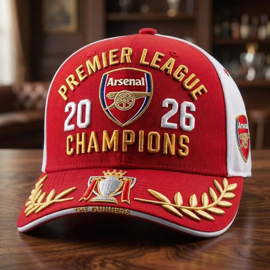 Arsenal FC 2026 Champions Premier League Hat The Gunners Baseball Cap Arsenal FC Merch Gifts - Merchluma