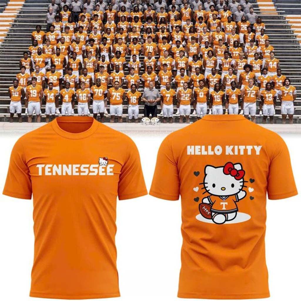 Tennessee Football x Hello Kitty 2026 T-Shirt Tennessee Volunteers Merch Cute Game Day Outfits - Merchluma