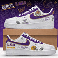 Custom LSU Tigers Merch 2026 Back To School Sneakers Geaux Tigers Shoes Football Themed Gifts - Merchluma