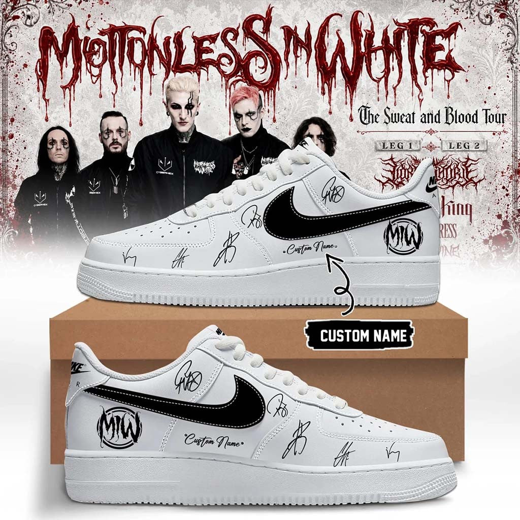 Custom Motionless In White Merch 2026 The Sweat And Blood Tour Shoes Sneakers Best Fan Gifts - Merchluma