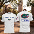 University Of Florida Freedom White T-Shirt Florida Gators Merch Present For Brothers - Merchluma