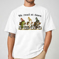 We Read At Dawn Frog Duck Raccoon T-Shirt Funny Book Lover Shirt Humorous Gifts - Merchluma