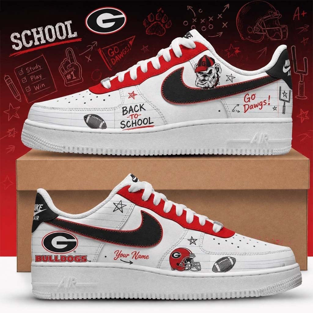 Personalized Georgia Bulldogs Merch 2026 Back To School Sneakers Gift For Football Lovers - Merchluma
