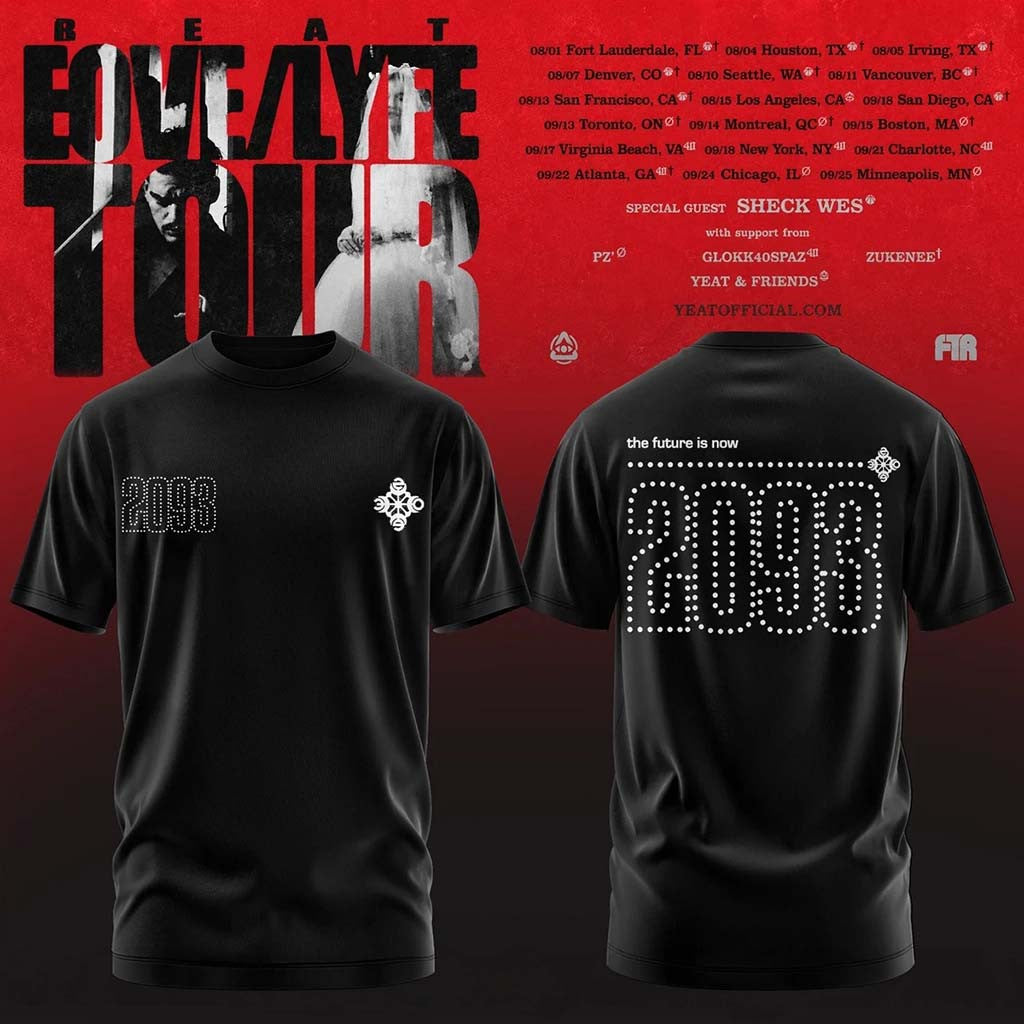 Yeat Lovelyfe Tour T-Shirt 2093 The Future Is Now Shirt Yeat Merch Gift For Hip Hop Fans - Merchluma