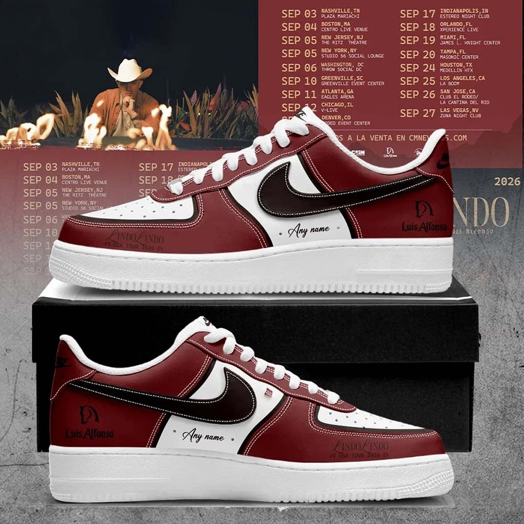 Personalized Luis Alfonso Lindo Lindo USA Tour 2026 Sneakers Luis Alfonso Merch Gift For Fans - Merchluma