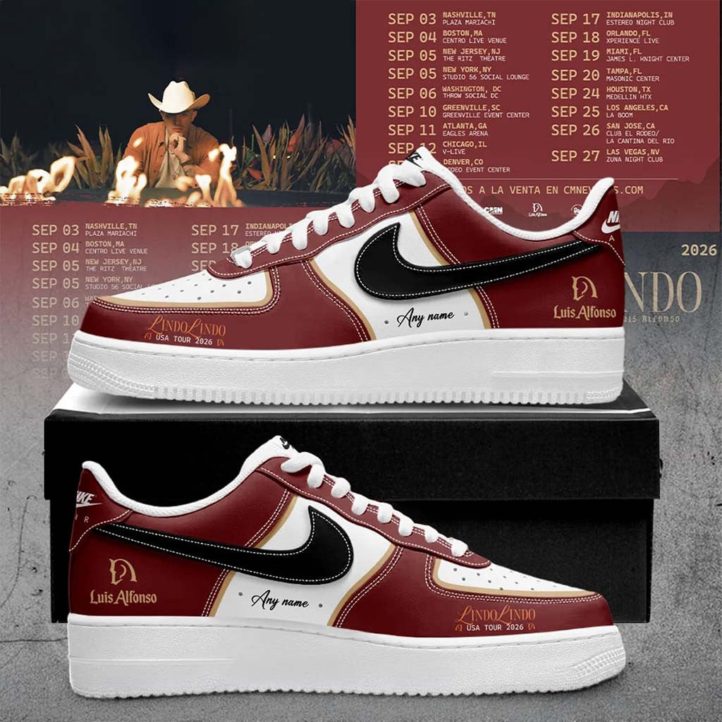 Personalized Luis Alfonso Merch Lindo Lindo USA Tour 2026 Sneakers Gift For Music Lovers - Merchluma