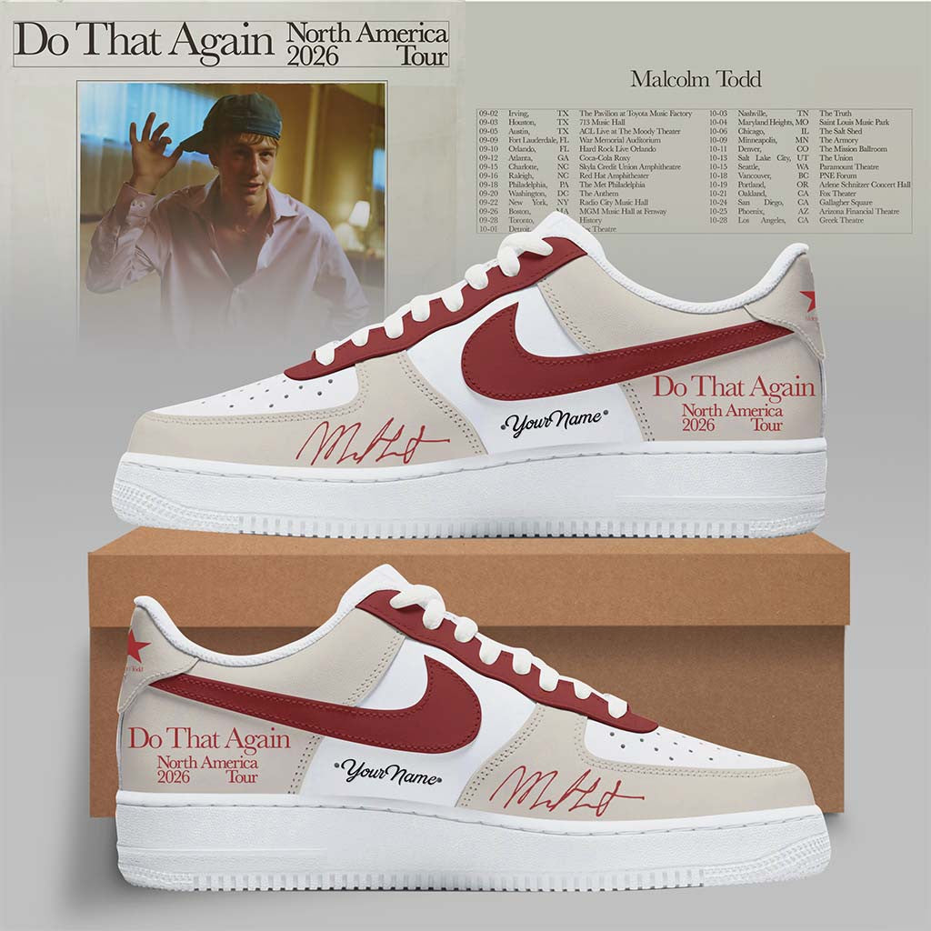Personalized Malcolm Todd Do That Again Tour 2026 Sneakers Malcolm Todd Merch Gift For Fans - Merchluma