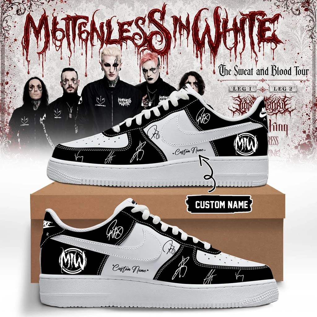 Personalized Motionless In White Merch The Sweat And Blood Tour 2026 Sneakers Present For Fans - Merchluma
