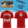 Zach Bryan X Utah Utes Football With Heaven On Tour Red 2026 T-Shirt Zach Bryan Concert Merch - Merchluma