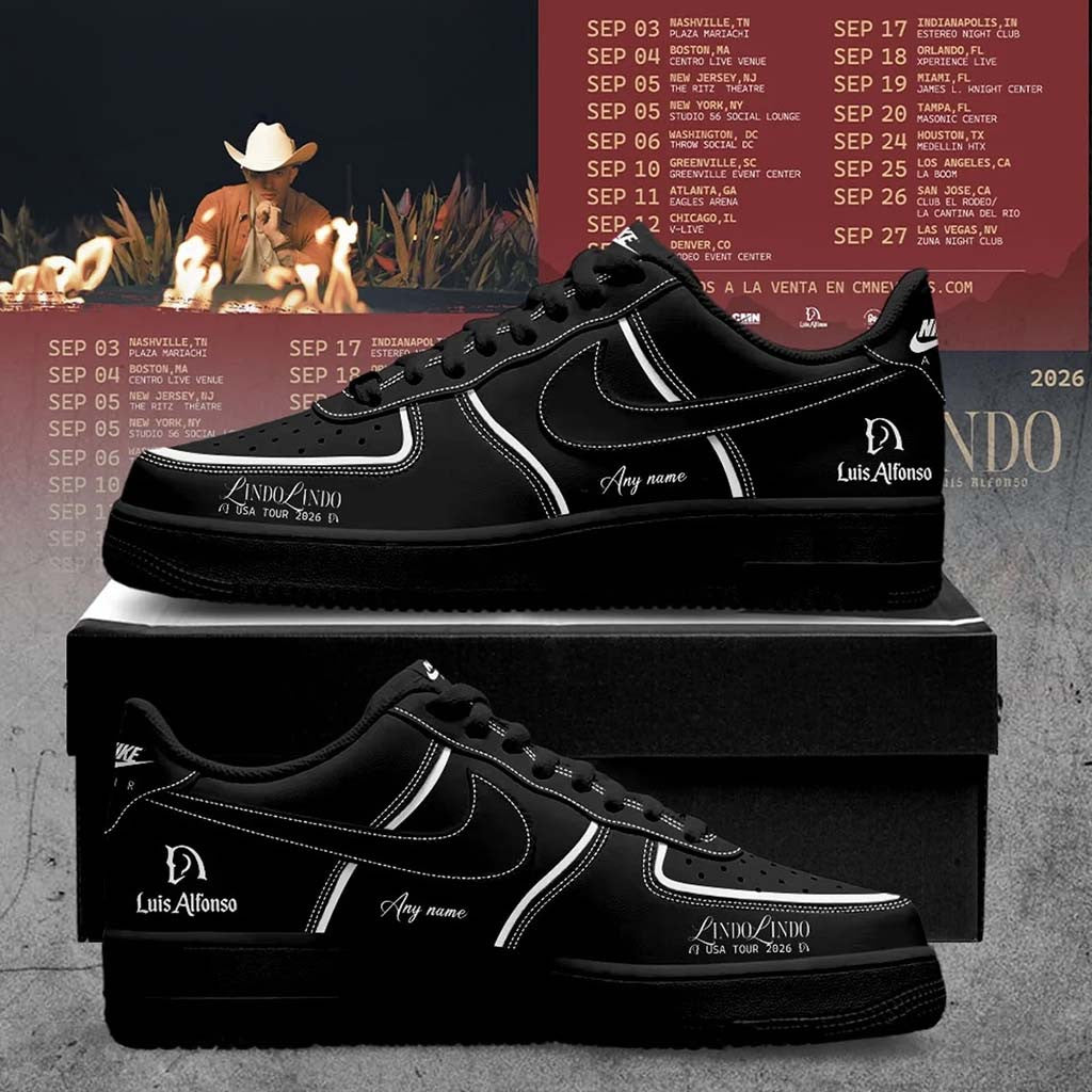 Personalized Luis Alfonso Lindo Lindo USA Tour 2026 Signed Sneakers Luis Alfonso Merch - Merchluma