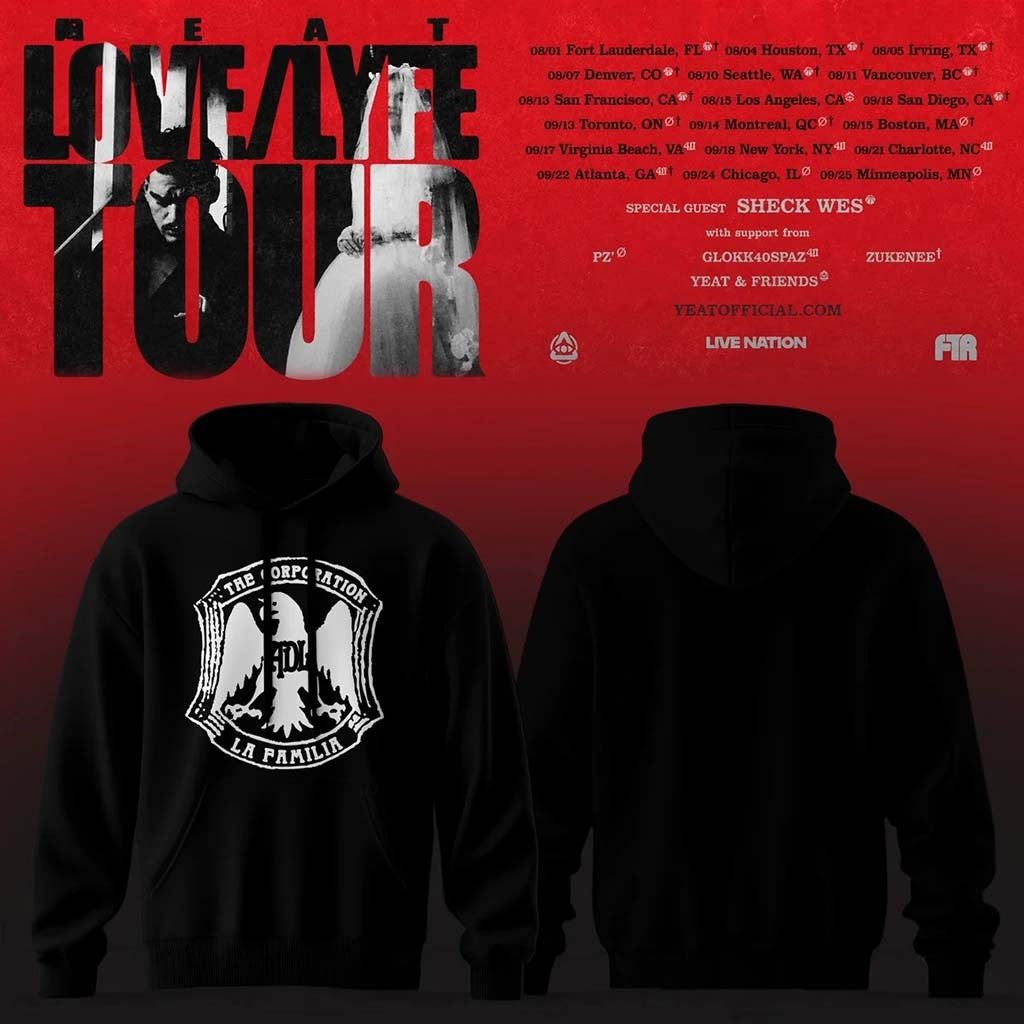 Yeat Lovelyfe Tour Hoodie ADL Hoodie Black Yeat Merch Gifts For Hip Hop Fans - Merchluma